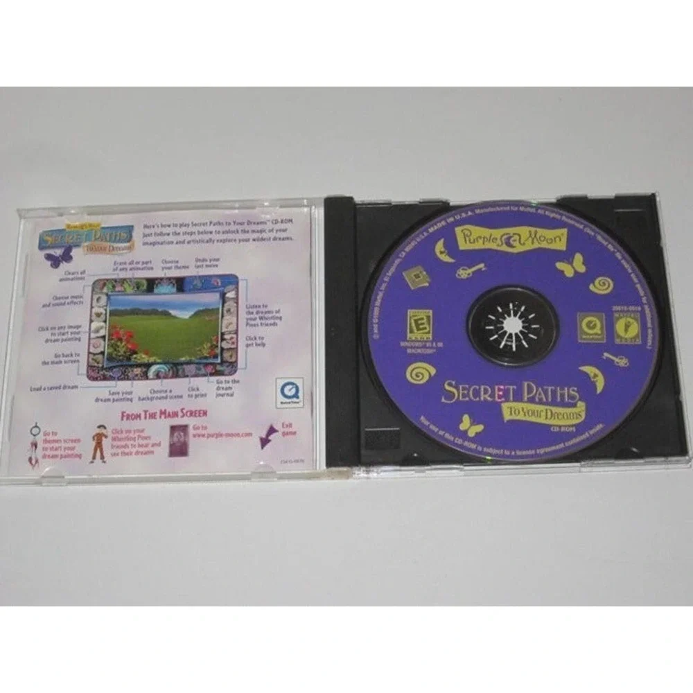 Purple Moon Secret Paths To Your Dreams CD-ROM PC Mac 1999 Mattel Media Vintage